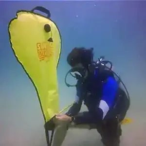 Crystal Dive student deploying lift bag on Koh Tao Thailand