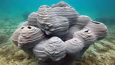 3D Printed artificial reef structures on Koh Tao Thailand