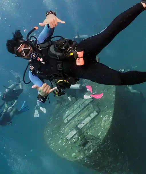 Wreck Dive as part of the SSI Advanced Adventurer course Koh Tao Thailand