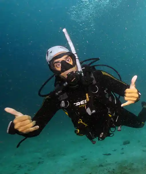 Instructor Candidate in Open Water as part of our Dive Instructor Course Koh Tao