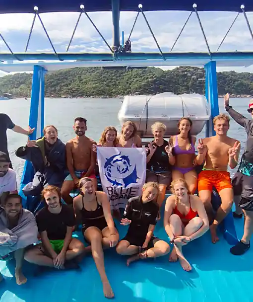 Happy divers on Crystal Dive Fun Diving Trips Koh Tao