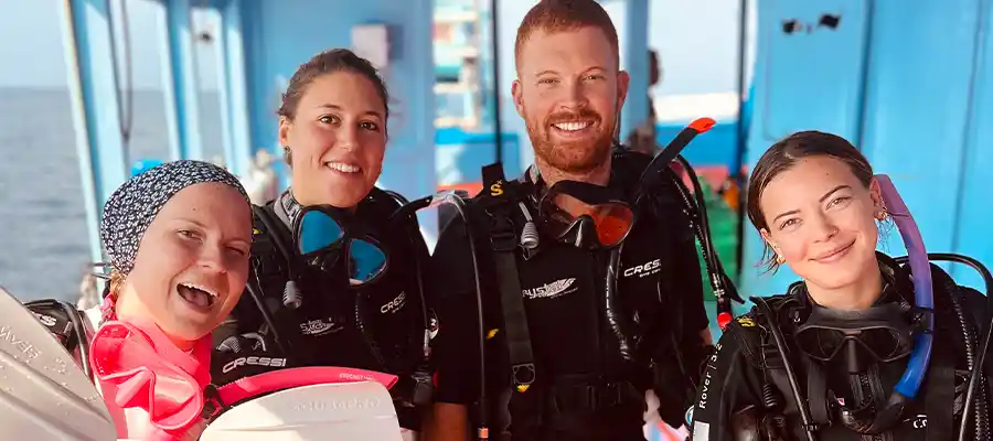 Divemaster Trainees ready to go diving