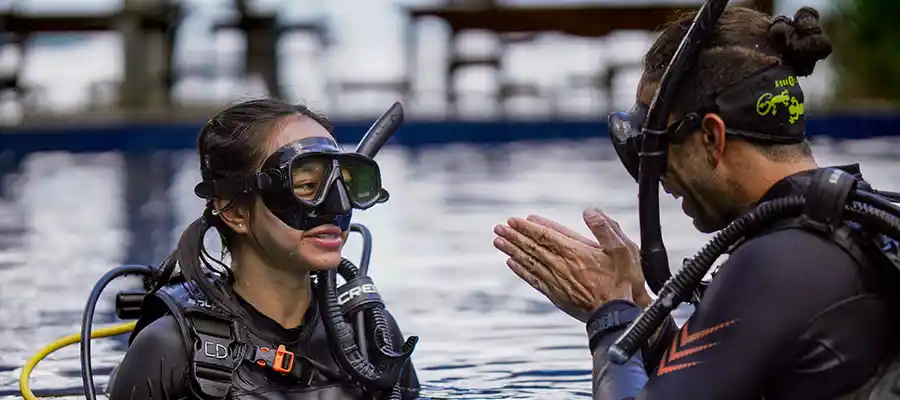 Pool training at koh tao’s most trusted dive school