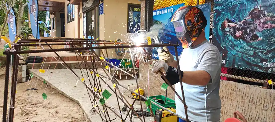 The Coral Tribe welding artificial reefs