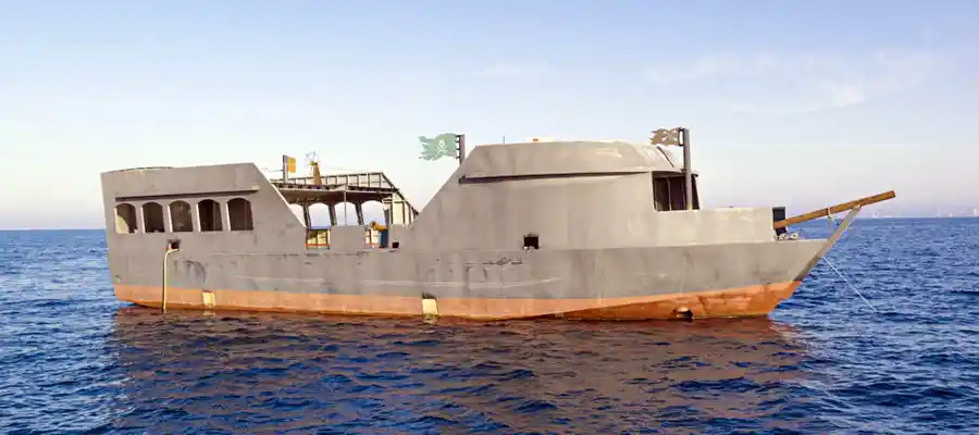 Black Pearl artificial reef before being sunk