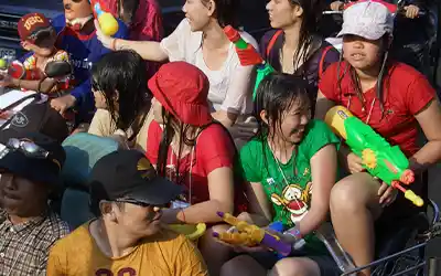Koh Tao Songkran water fight