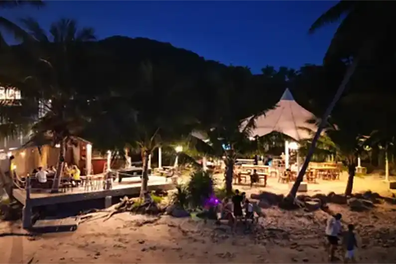 Crystal bar at night on Koh Tao