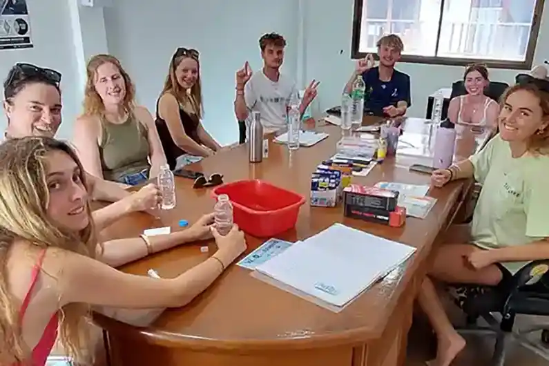 Marine Conservation Interns conducting research on Ocean Water quality