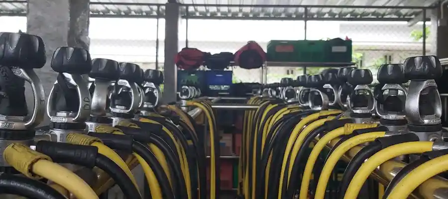 chronicles best school on koh tao dive equipment Dive equipment at Crystal Dive Koh Tao