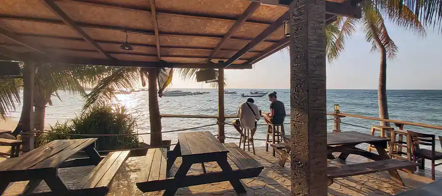 Admiring the amazing view from Drift at Crystal Dive Koh Tao